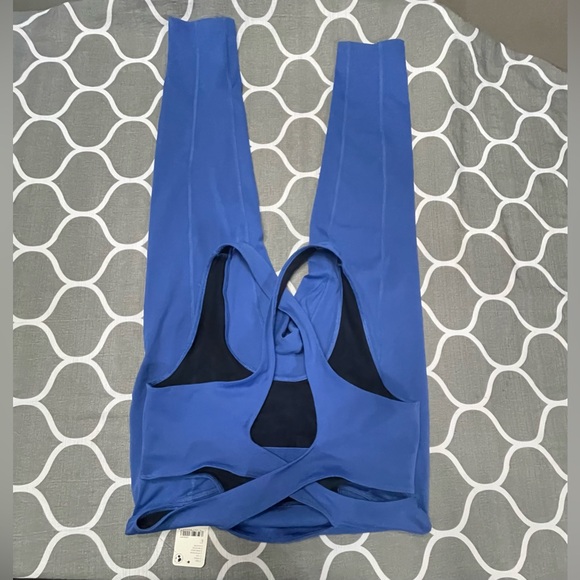 FREE PEOPLE Movement Back It Up Onesie in Pool Blue Stretchy. Size Large. NWT. - Picture 3 of 12